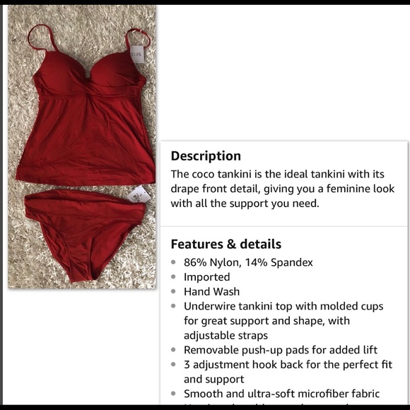 SKYE SIENNA TANKINI BIKINI 2pc - Picture 2 of 6